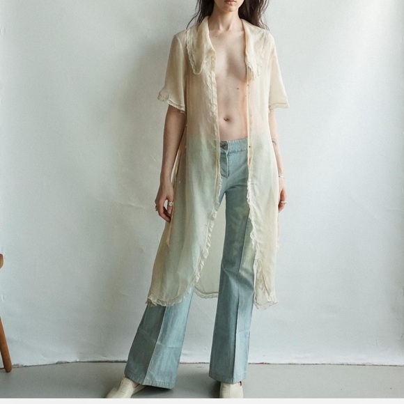 Rare Christian Dior by John Galliano Vintage y2k light wash boot cut flare jeans - Picture 3 of 8